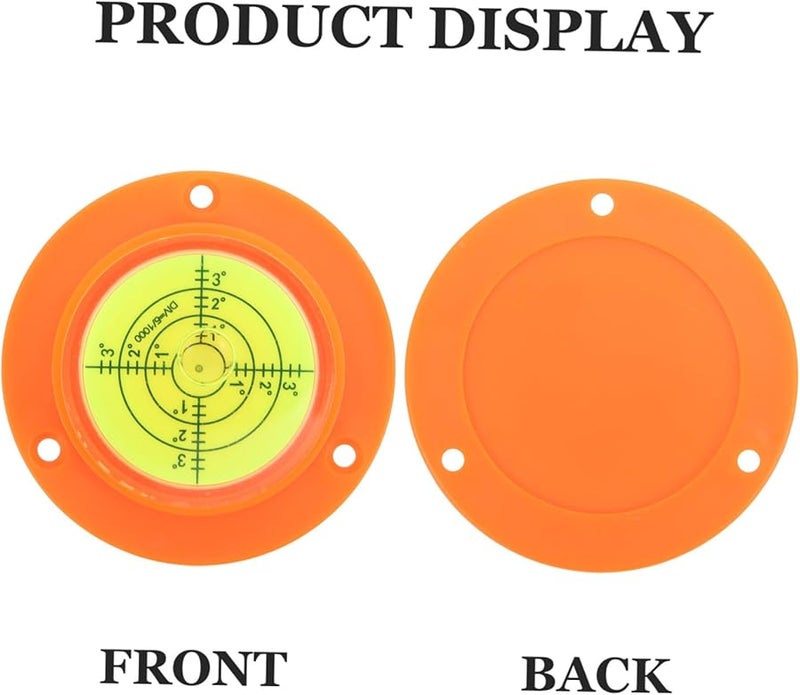 Orange Cylindrical Level Frame Bubble Level 6X6X1.5CM for Precise Construction - Image 2